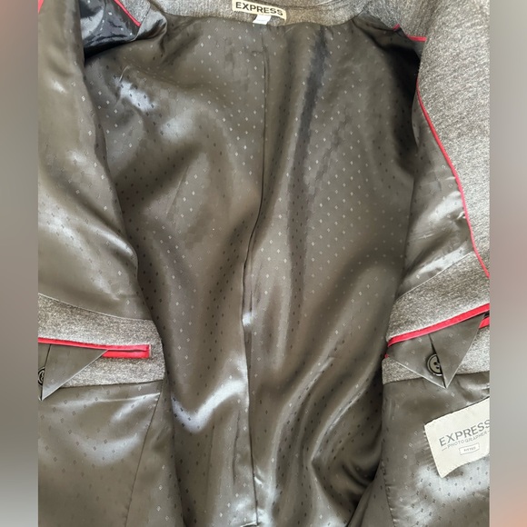 Express Photographer Fitted Gray Blazer - Picture 2 of 6